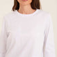 Long Sleeves Cotton Tee with Front Embroidery