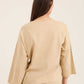 Relaxed Fit Slip On Tee with Perforated Pocket
