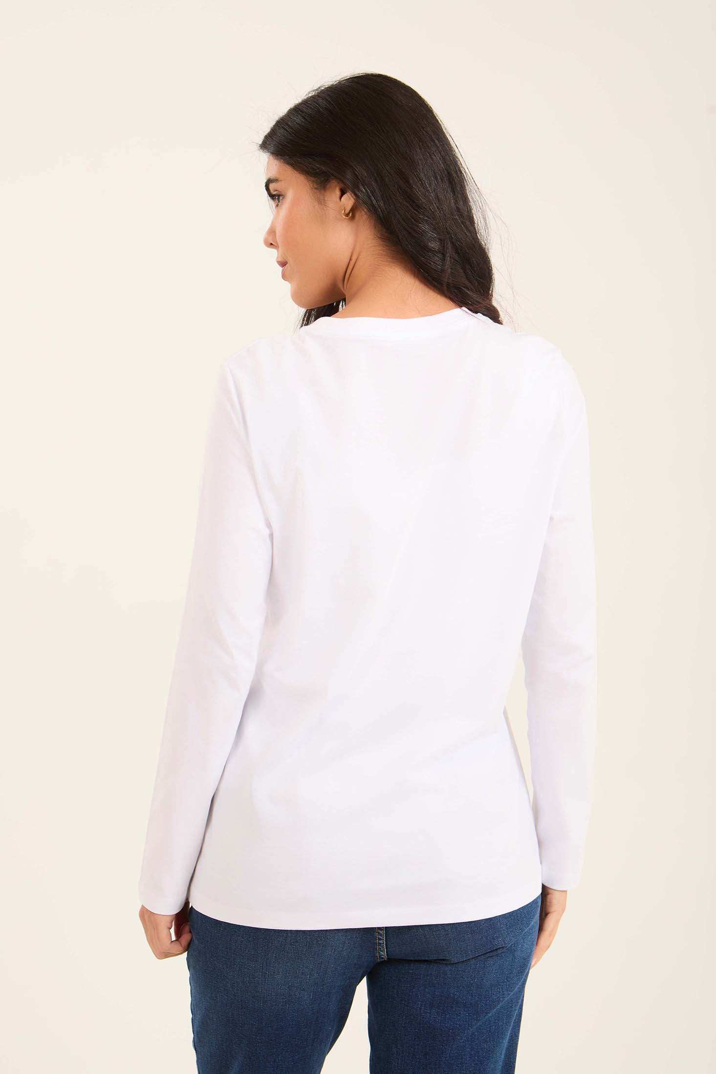 Strassed Star Long Sleeves Cotton Tee