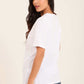 Elbow Sleeves Summer Tee with Front Print