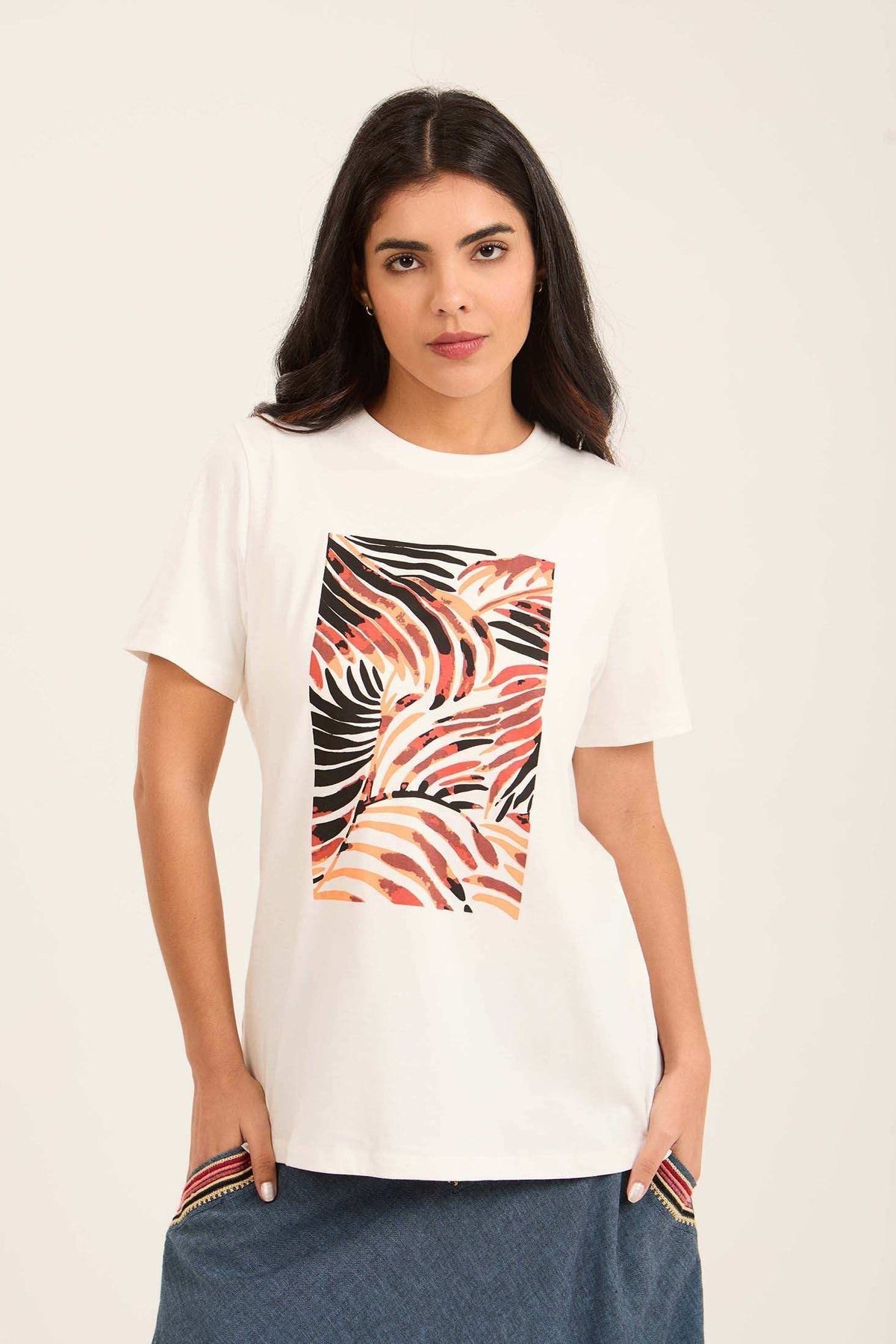 Short Sleeves Printed Cotton Tee
