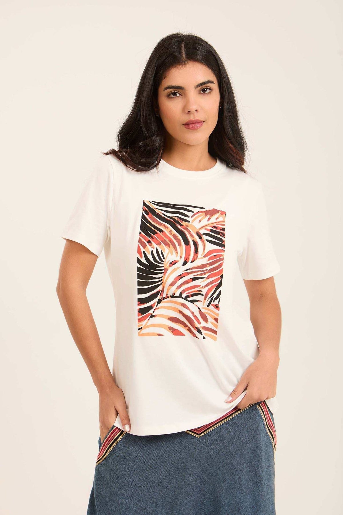 Short Sleeves Printed Cotton Tee