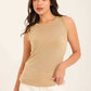 Crew Neck Sleeveless Slip On Winter Top