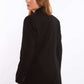 Contrast Trim Double-Breasted Blazer