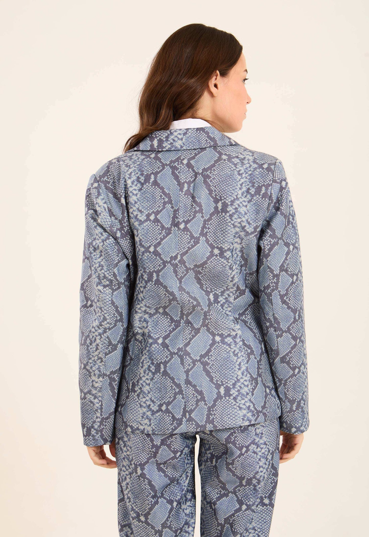 بليزر نسائي قطني أزرق