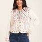 Embroidered Jacket with Boho Pattern