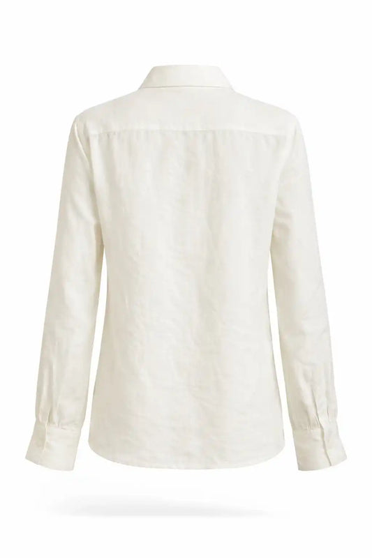 Women  Blouse   With Laser Cut Off White