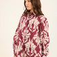 Printed Ramie Buttoned Long Shirt
