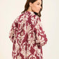 Printed Ramie Buttoned Long Shirt