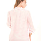 Soft Bow-Tie Blouse with Subtle Animal Print