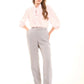 Soft Bow-Tie Blouse with Subtle Animal Print