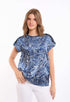 Patterned Short Sleeves Lyocell Top