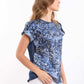 Patterned Short Sleeves Lyocell Top