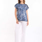 Patterned Short Sleeves Lyocell Top