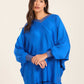 Colorful Ribbed V-Neck Elegant Tunic