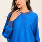 Colorful Ribbed V-Neck Elegant Tunic