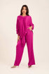 Colorful Ribbed V-Neck Elegant Tunic