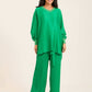 Colorful Ribbed V-Neck Elegant Tunic