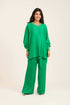 Colorful Ribbed V-Neck Elegant Tunic