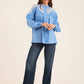 Embroidered Loose Shirt with Sheer Yoke Detail