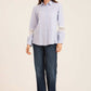 Linen-Cotton Shirt with Lace Insets