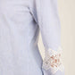 Linen-Cotton Shirt with Lace Insets