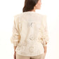 Embroidered Eyelet Shirt with Puff Shoulder Detail