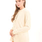 Minimalist Long-Sleeve Blouse with Fabric Buttons