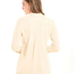 Minimalist Long-Sleeve Blouse with Fabric Buttons