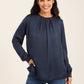 Elegant Pleated Satin Blouse