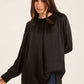 Elegant Pleated Satin Blouse