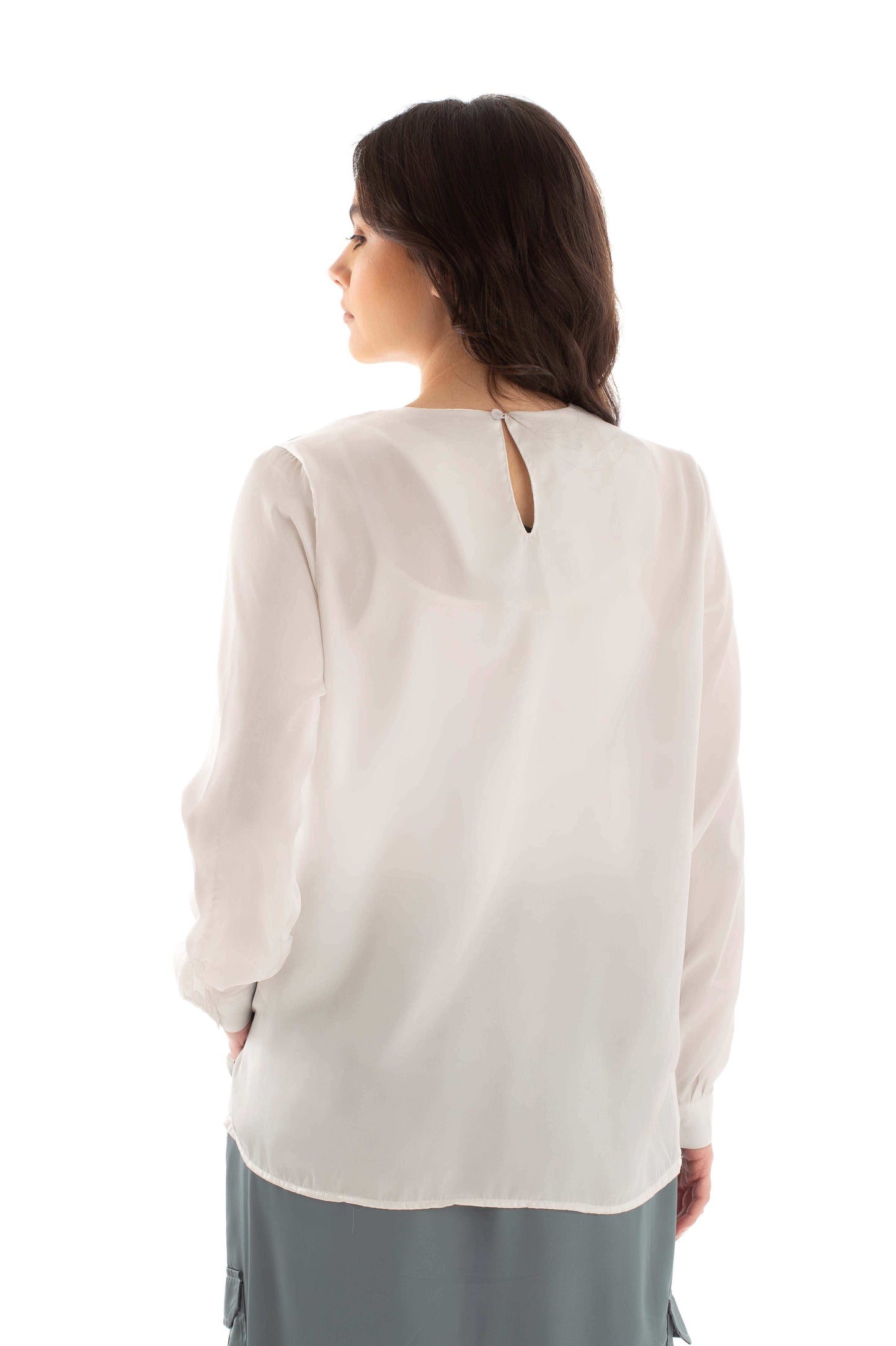 Elegant Pleated Satin Blouse