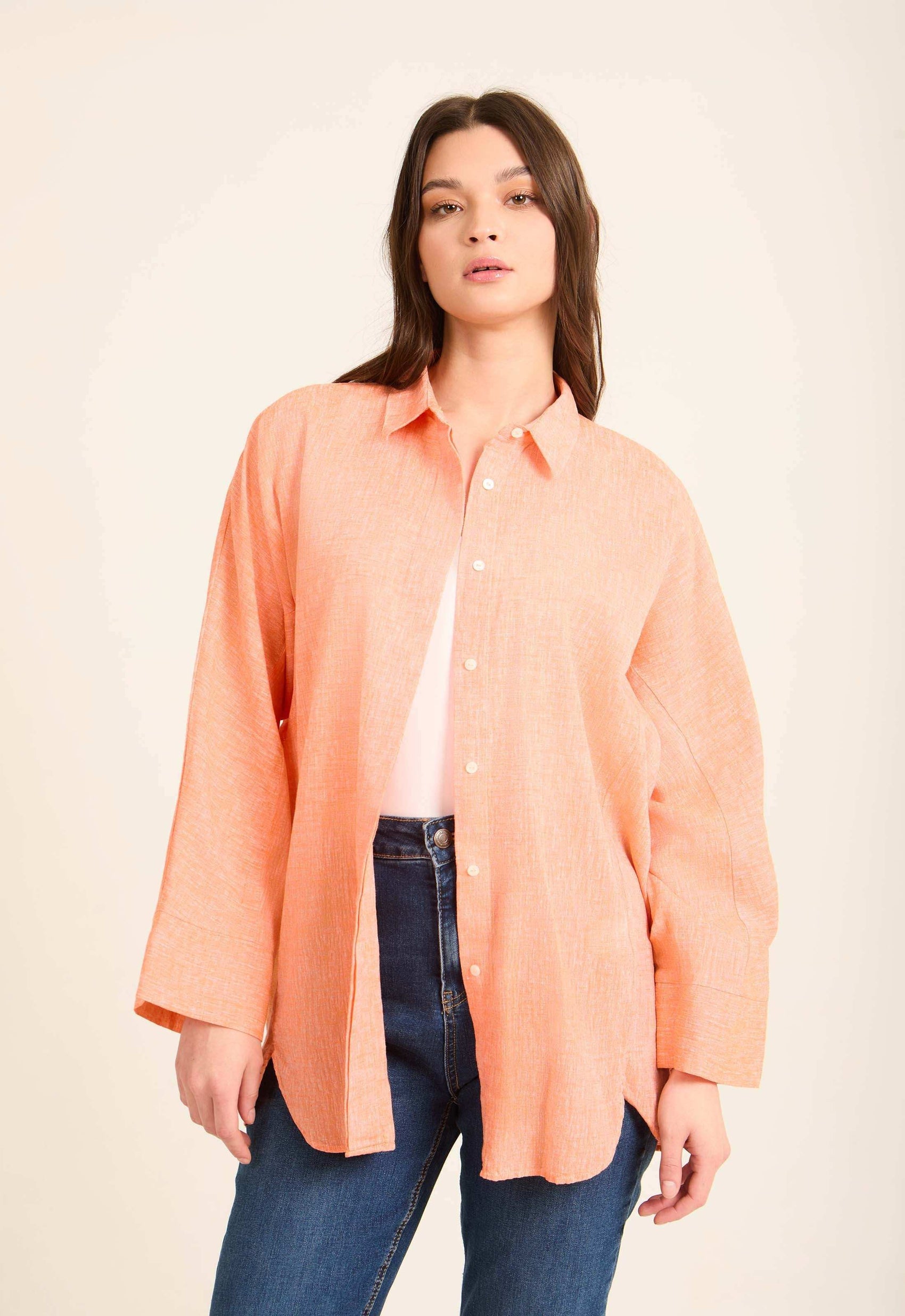 Versatile Oversized Linen Shirt