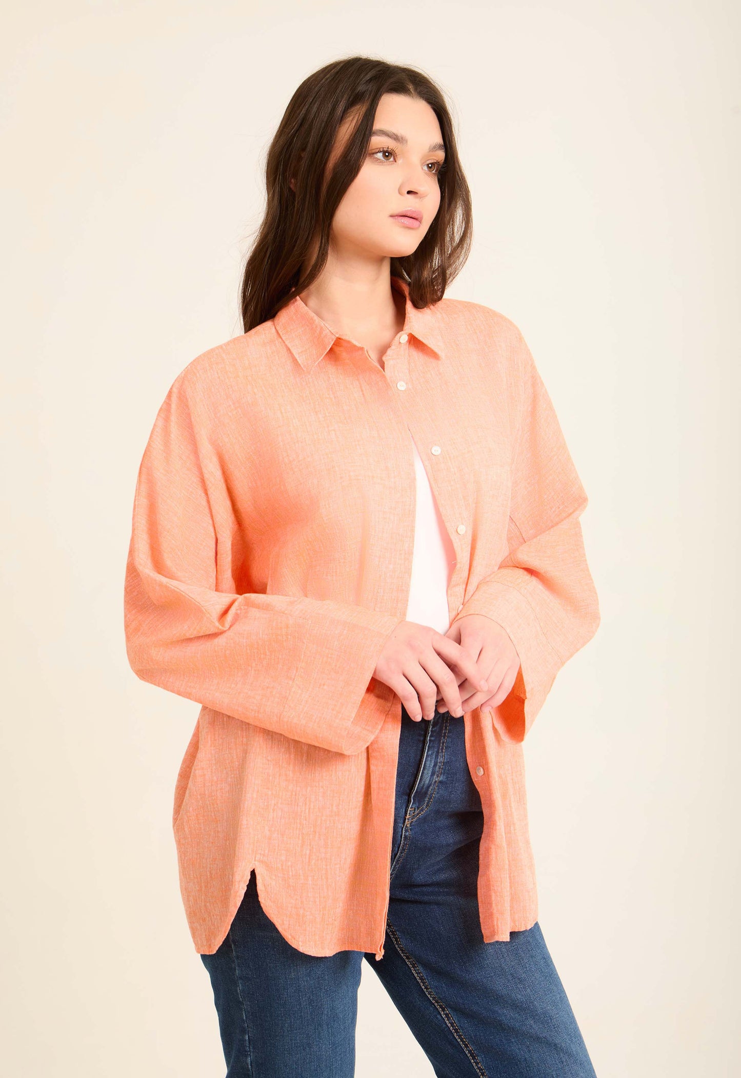 Versatile Oversized Linen Shirt