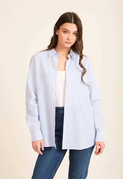 Relaxed Striped Linen Shirt