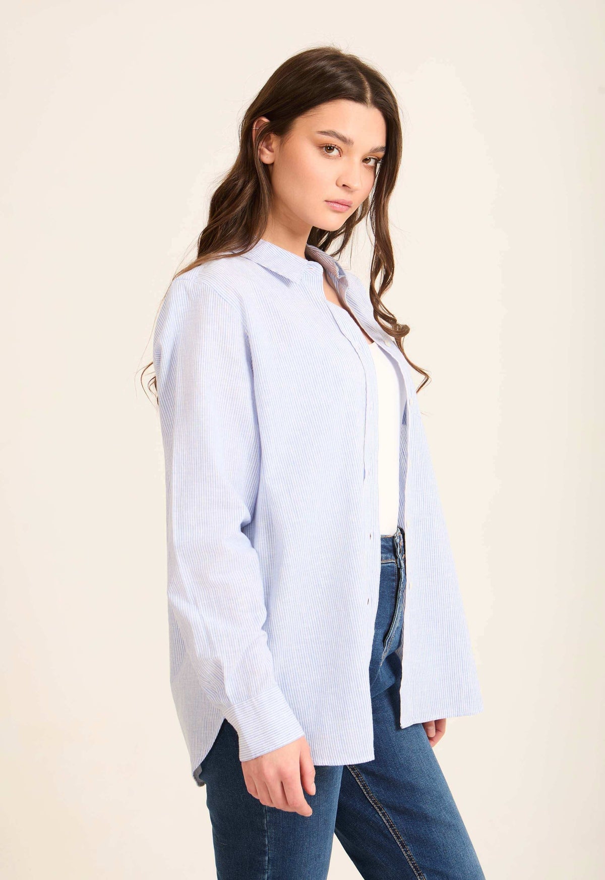 Relaxed Striped Linen Shirt