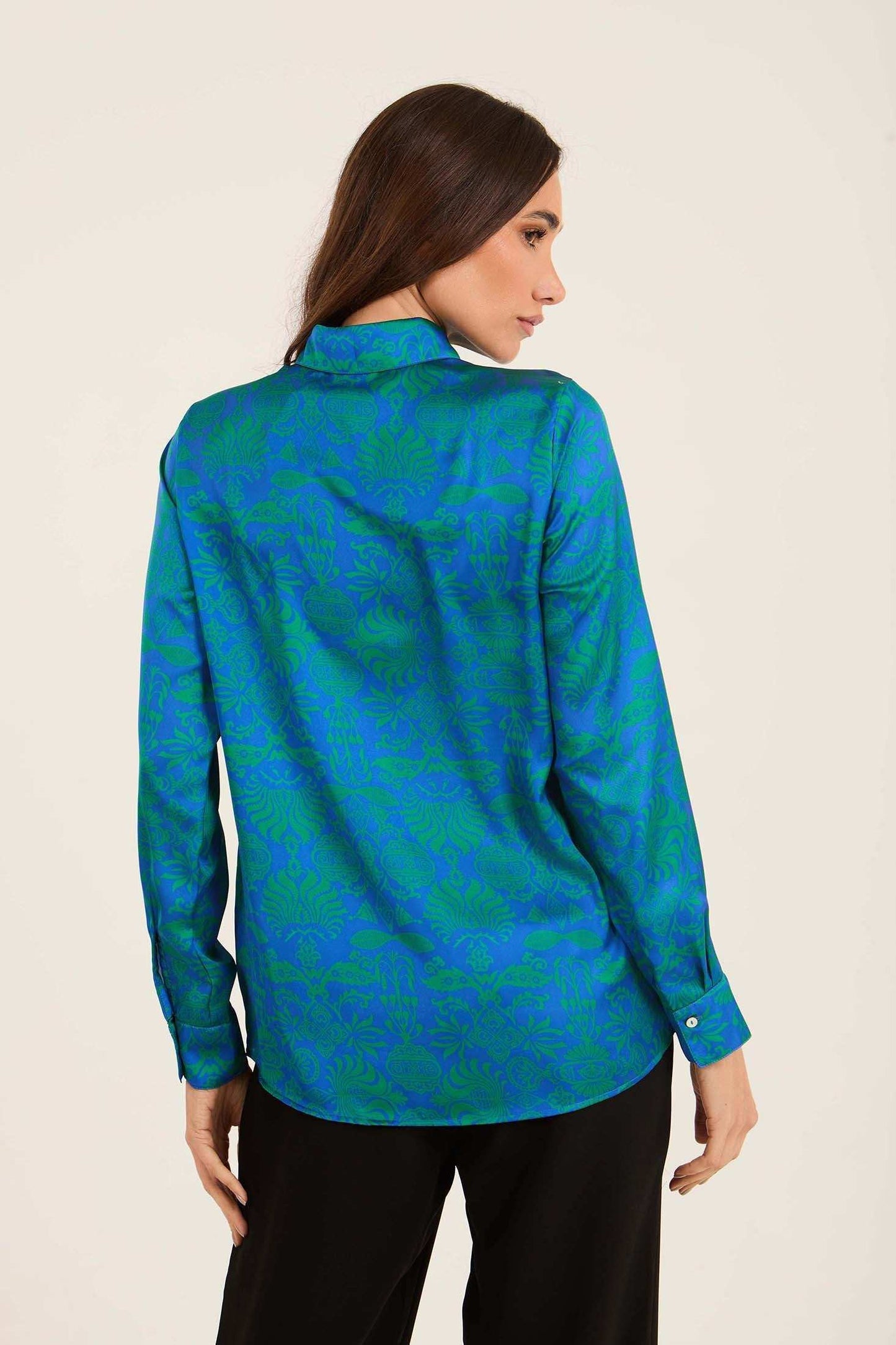Luxurious Satin Jacquard Shirt