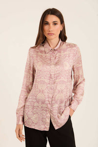 Luxurious Satin Jacquard Shirt