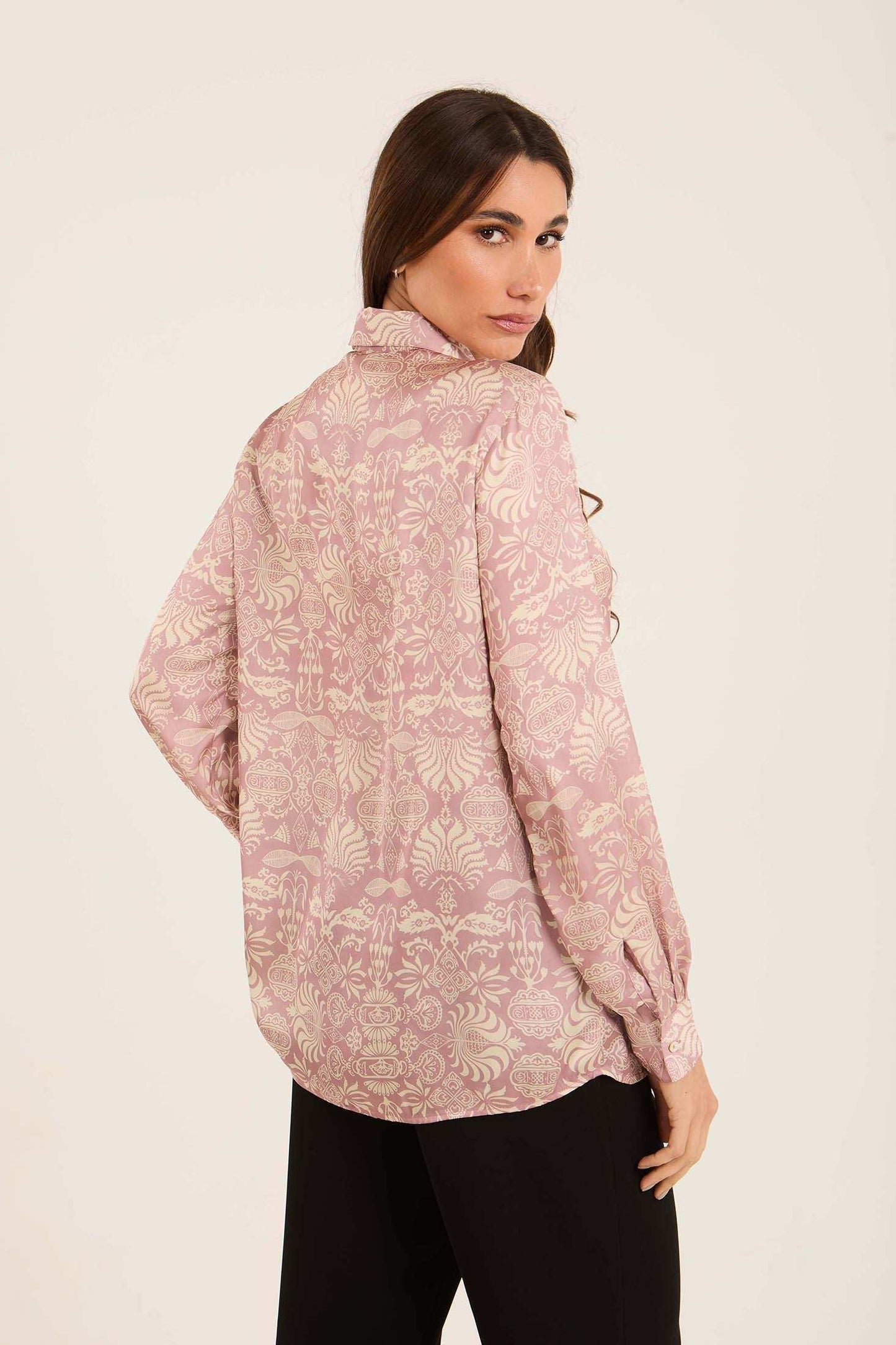 Luxurious Satin Jacquard Shirt
