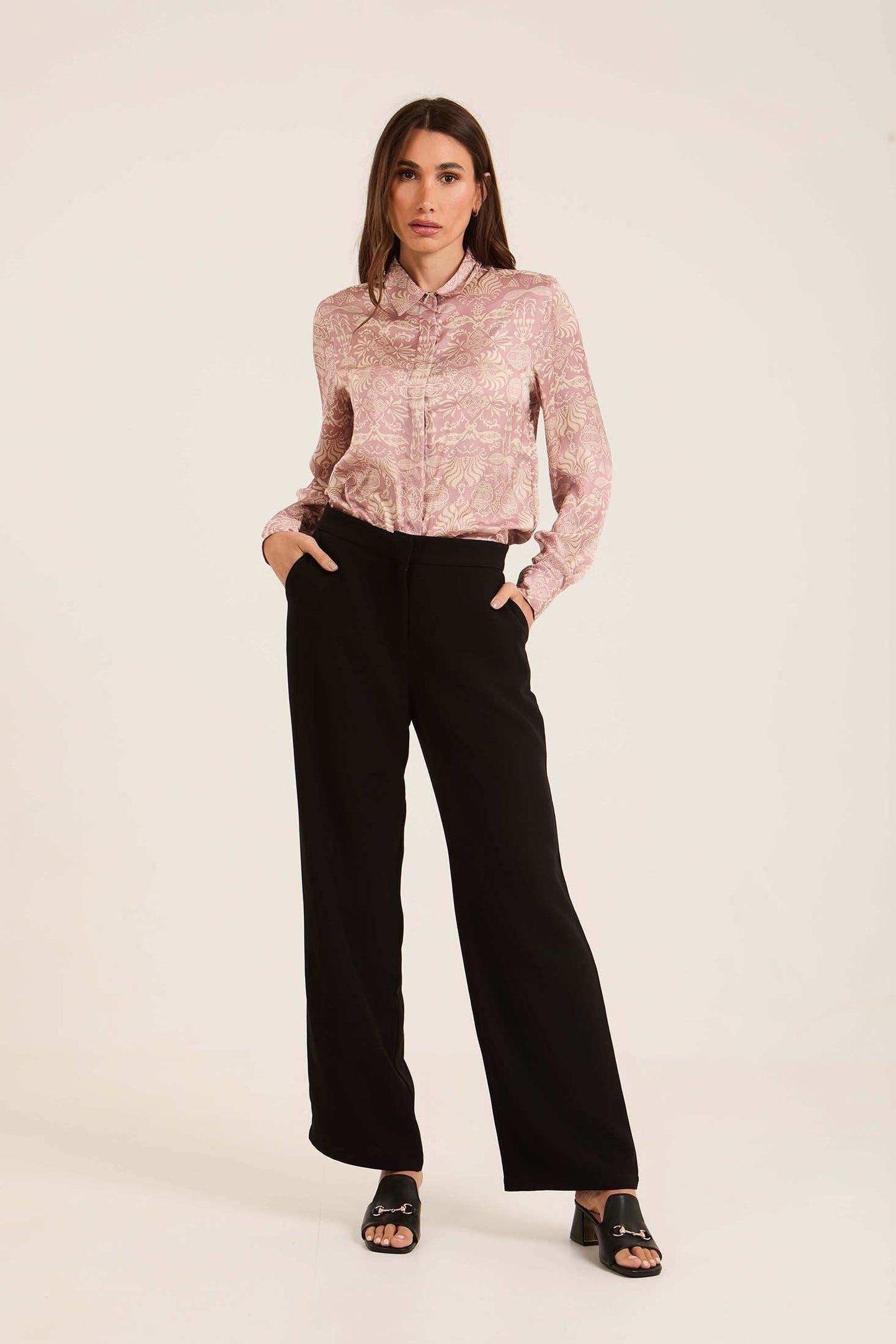 Luxurious Satin Jacquard Shirt