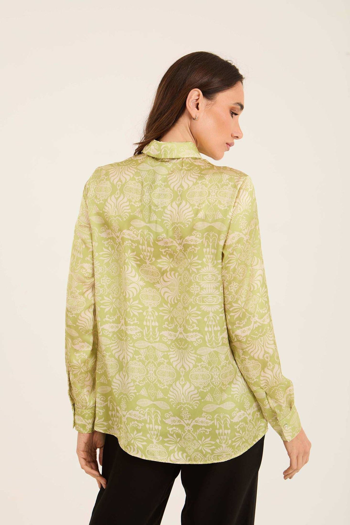 Luxurious Satin Jacquard Shirt