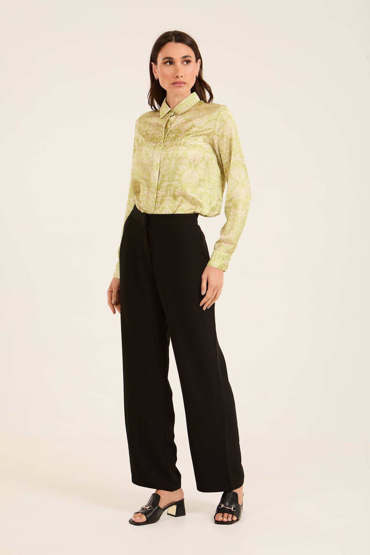 Luxurious Satin Jacquard Shirt