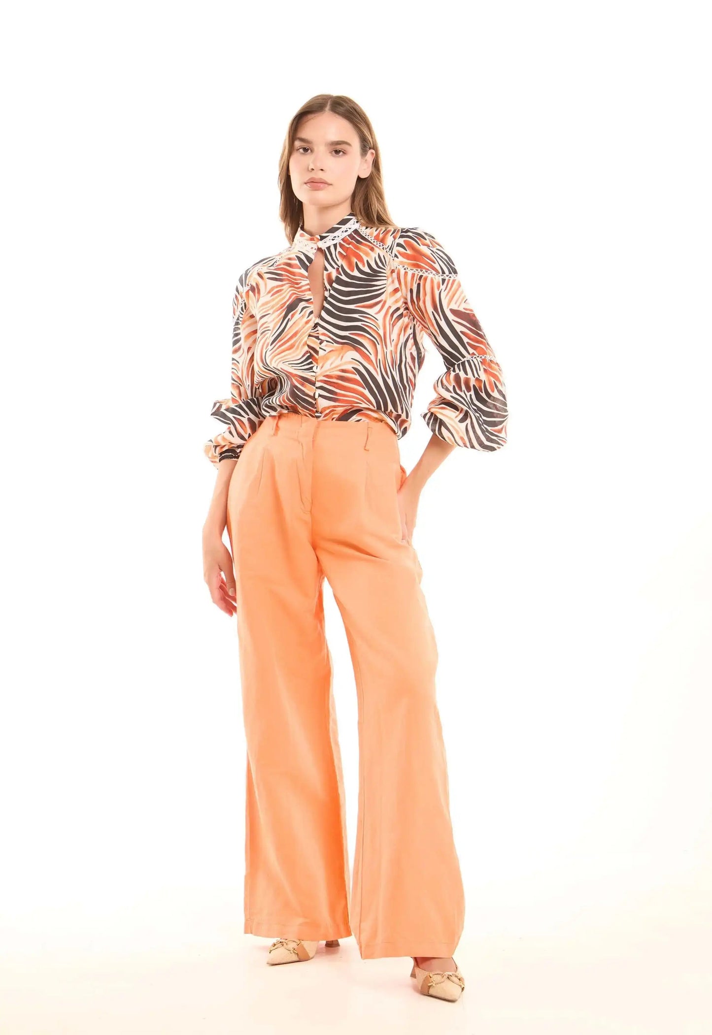 Relaxed Ramie Shirt with Natural Texture