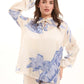 Soft Floral Tie-Neck Blouse