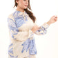 Soft Floral Tie-Neck Blouse