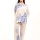Soft Floral Tie-Neck Blouse