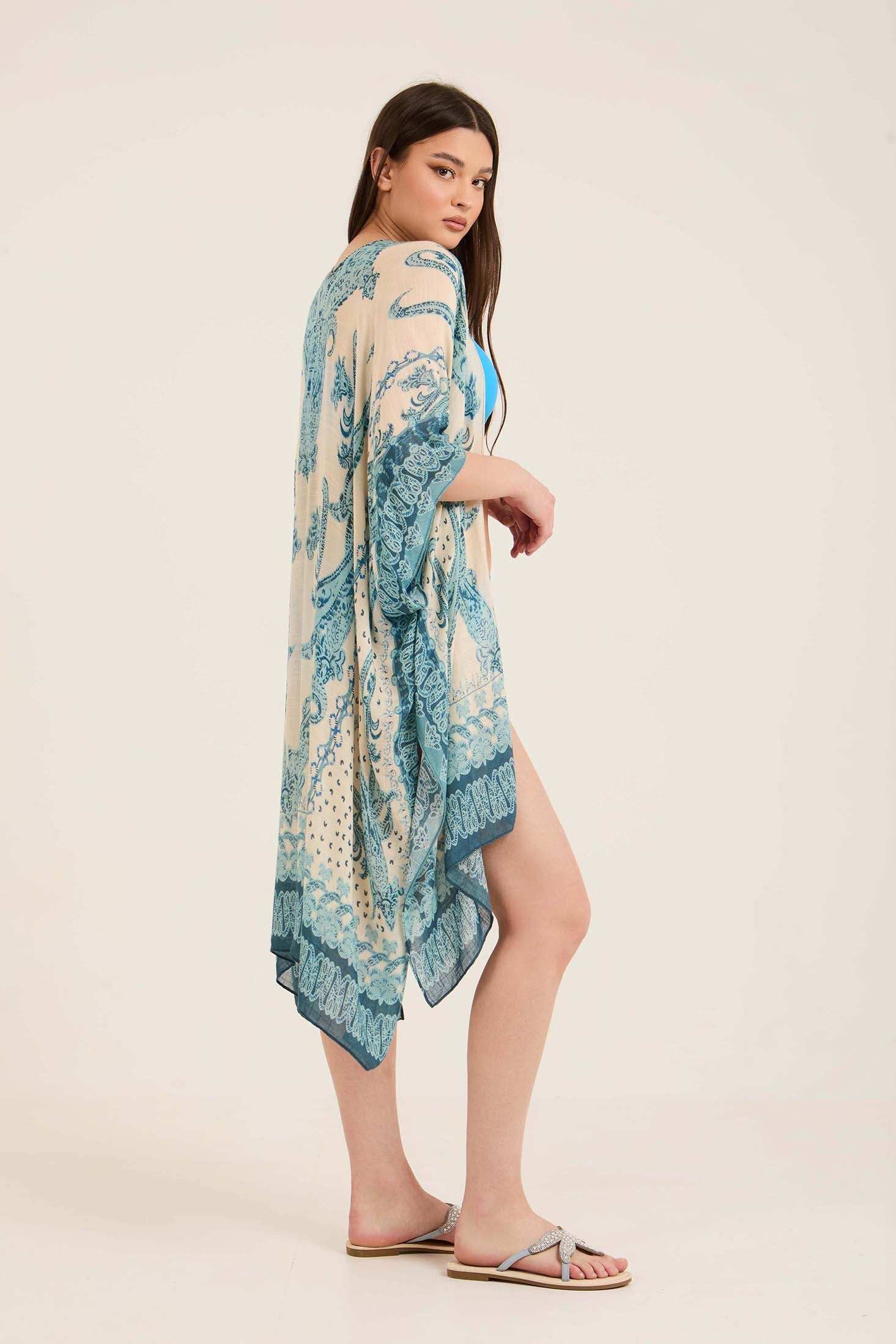 كيمونو نسائي متعدد الألوان