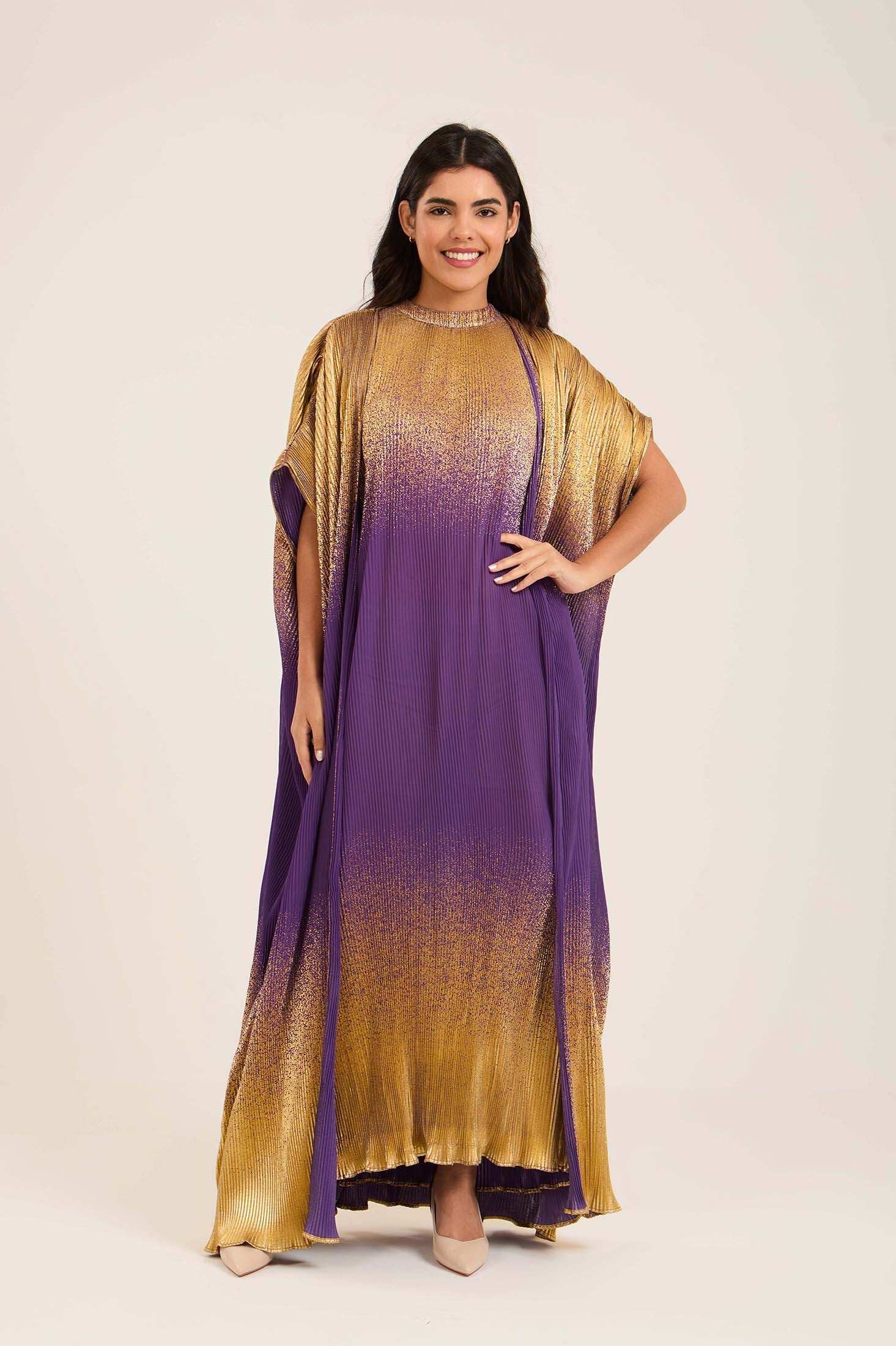 Loose Slip On Ribbed Kaftan Set