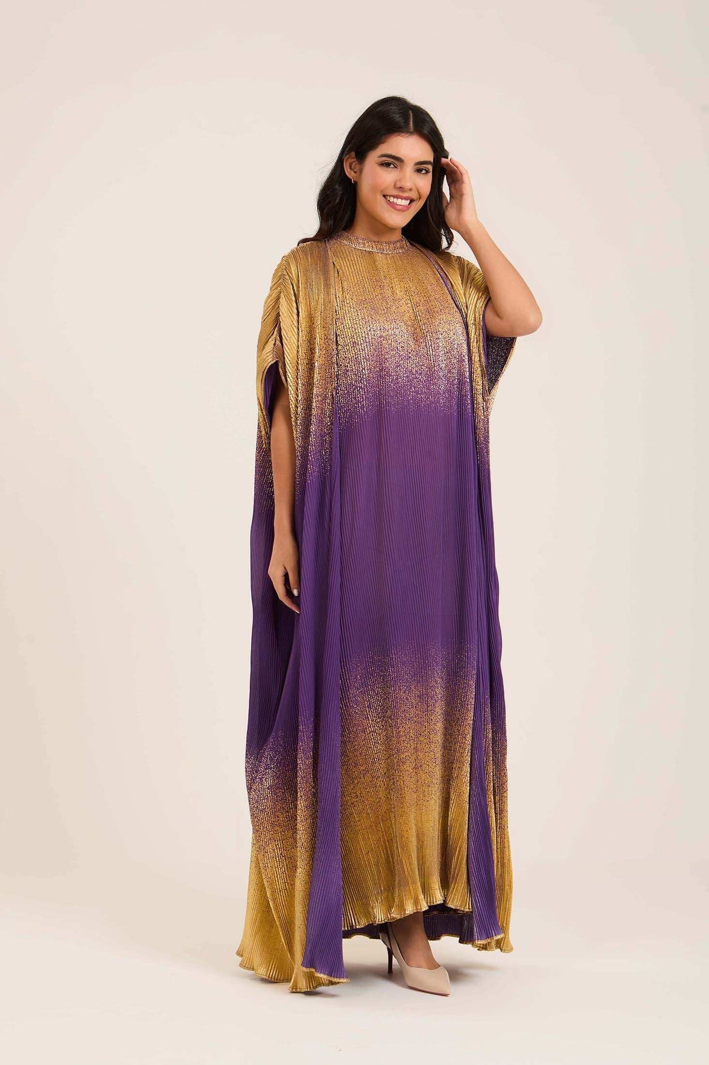 Loose Slip On Ribbed Kaftan Set