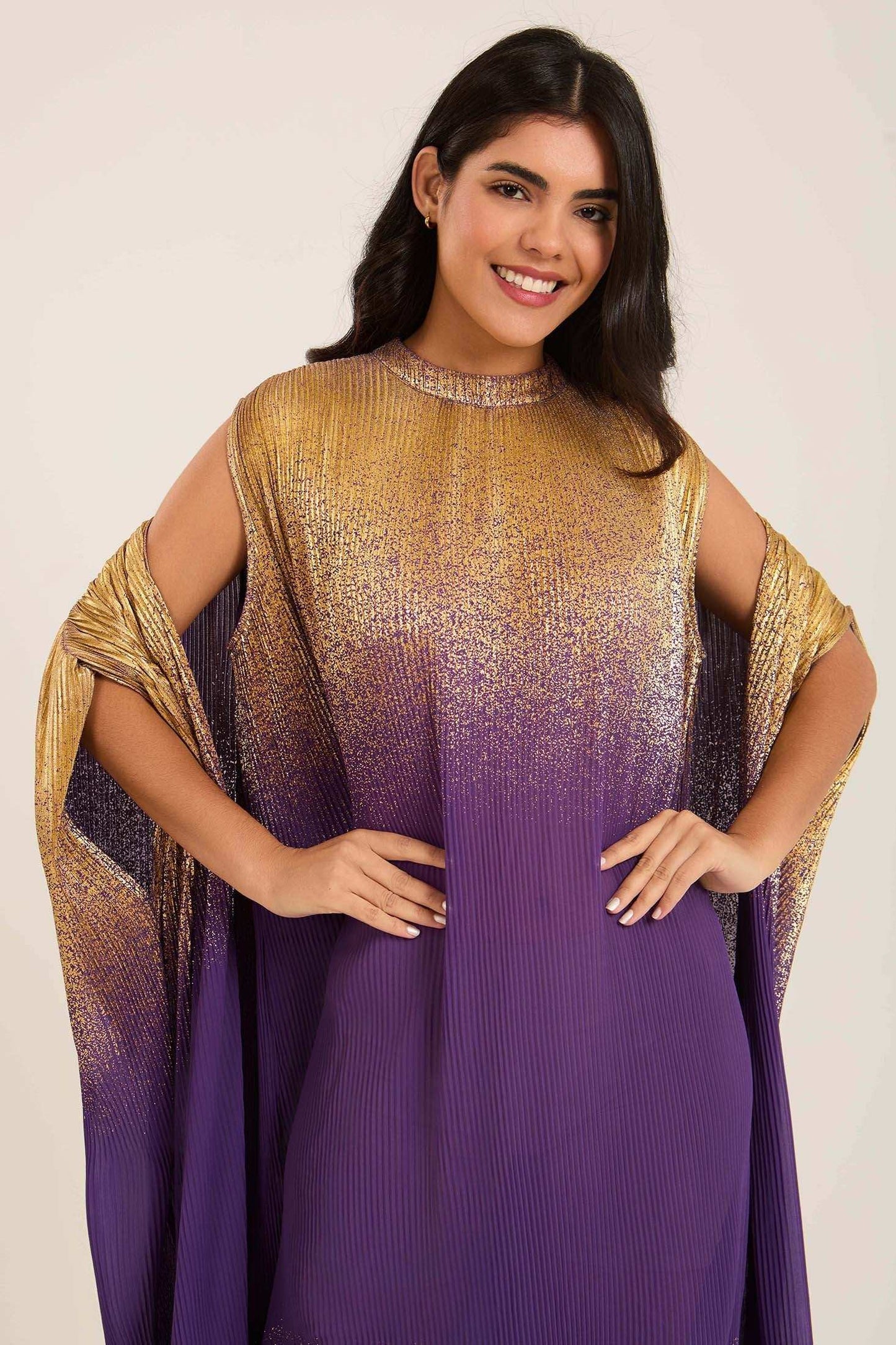 Loose Slip On Ribbed Kaftan Set